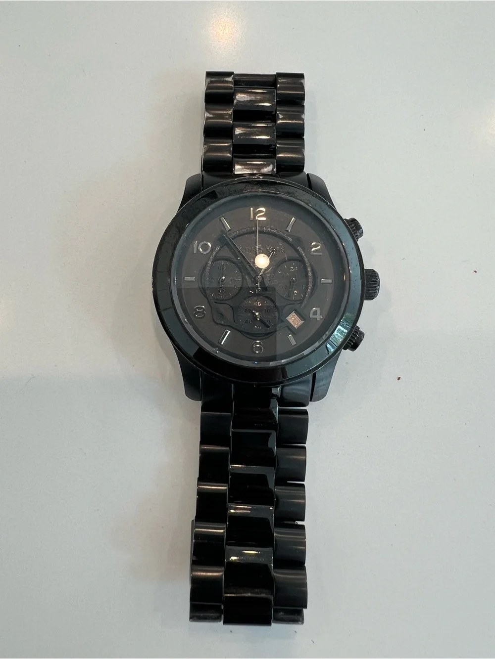 Michael Kors Black Stainless Steel Chronograph Watch